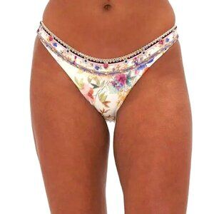 Camilla "Friends With Frescos" High-Leg Bikini Bottom, Multicolor